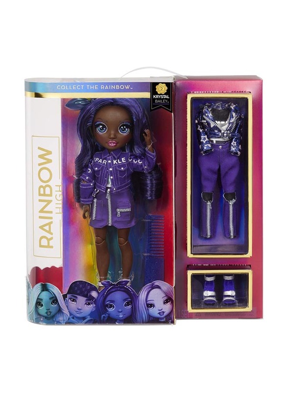 Rainbow High Fashion Doll- Krystal Bailey (Indigo) Series-2, Multicolour, Ages 3+