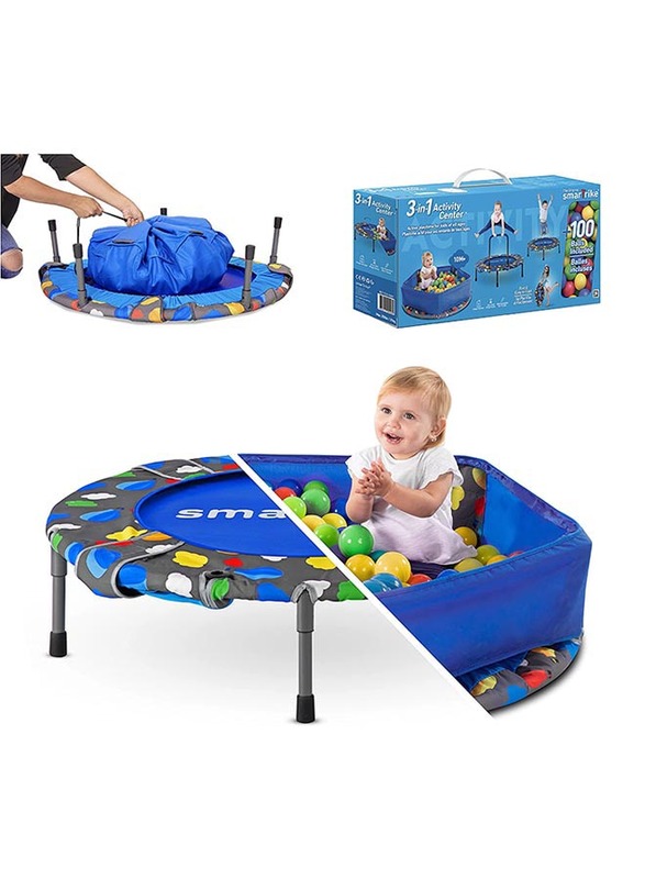 Smartrike Activity Center 3-In-1 Trampoline, 10+ Months, Multicolour