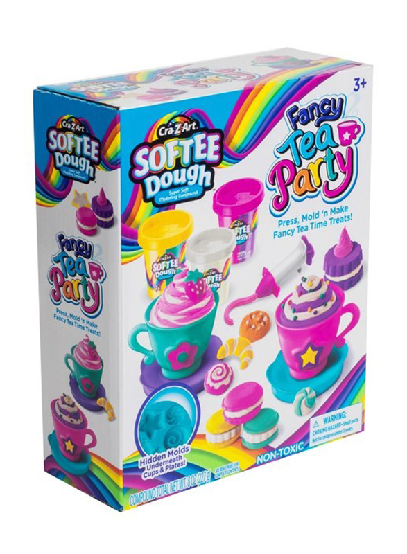 Cra-Z-Art Softee Dough Fancy Tea Party Dough Set, 12 Pieces, Ages 3+