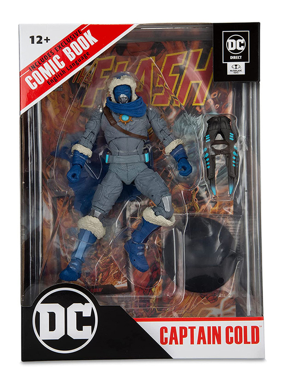 DC Direct 7in Figure with Comic The Flash Wv2 Captain Cold Variant (Gold Label), Multicolour, Ages 12+ Months