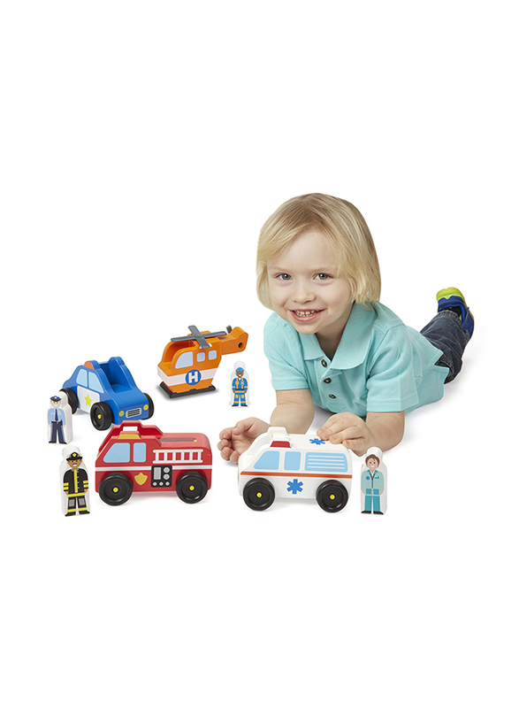 Melissa & Doug Emergency Vehicle 8-Piece, Ages 3+