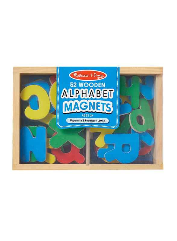 Melissa & Doug Magnetic Wooden Alphabet, 52-Piece, Ages 3+