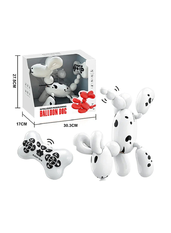 Hongrui Remote Controlled Intelligent Programming Balloon Dog, Ages 8+, White