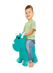 Little Tikes Dino Animal Hopper Inflatable Bouncing Jumping Toy with Handle, Ages 2+, Blue/White