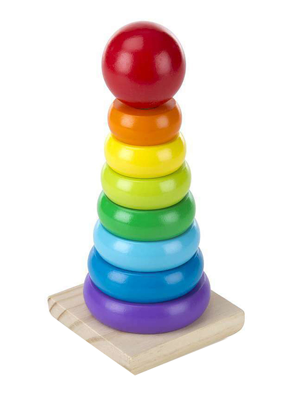 Melissa & Doug Rainbow Stacker, 8-Piece, Ages 3+