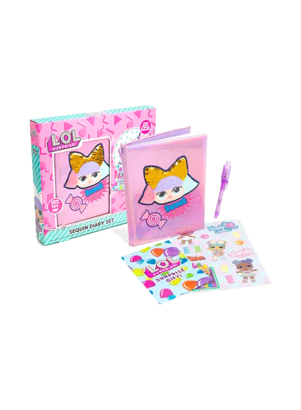 LOL Surprise Sequin Diary Set, For Ages 3+