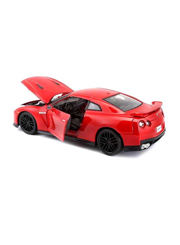 Bburago 1/24 Scale Nissan GT-R Metallic Diecast Car Model, For Ages 3+