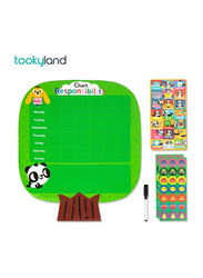 Tooky Land Magnetic Responsibility Chart for Kids, 73 Pieces, Ages 3+