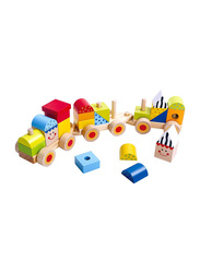 Tooky Toy Craft Trikes Stacking Train Toy for Kids, 26 Pieces, Ages 1+