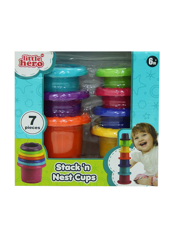 Little Hero Stack N' Nest Cups Set, 7 Pieces, Ages 6+ Months