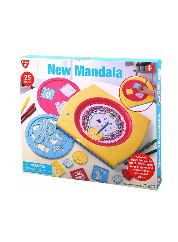 Playgo New Mandala Draw Set, 25 Pieces, Ages 4+