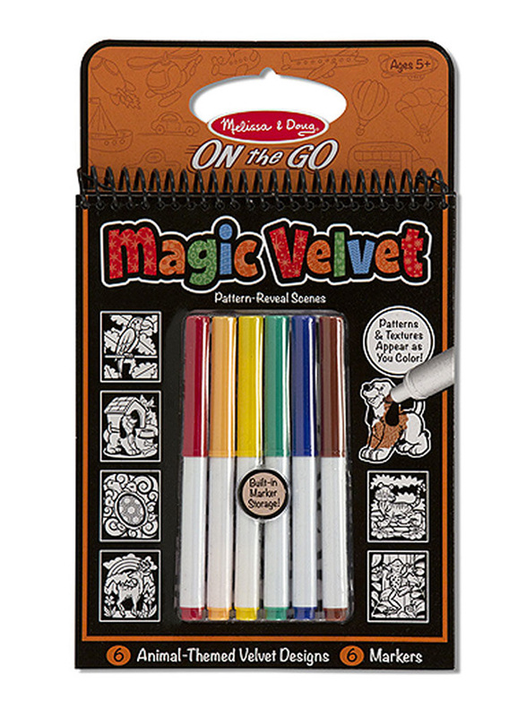 Melissa & Doug Magic Velvet Animal Coloring Pad, Ages 5+