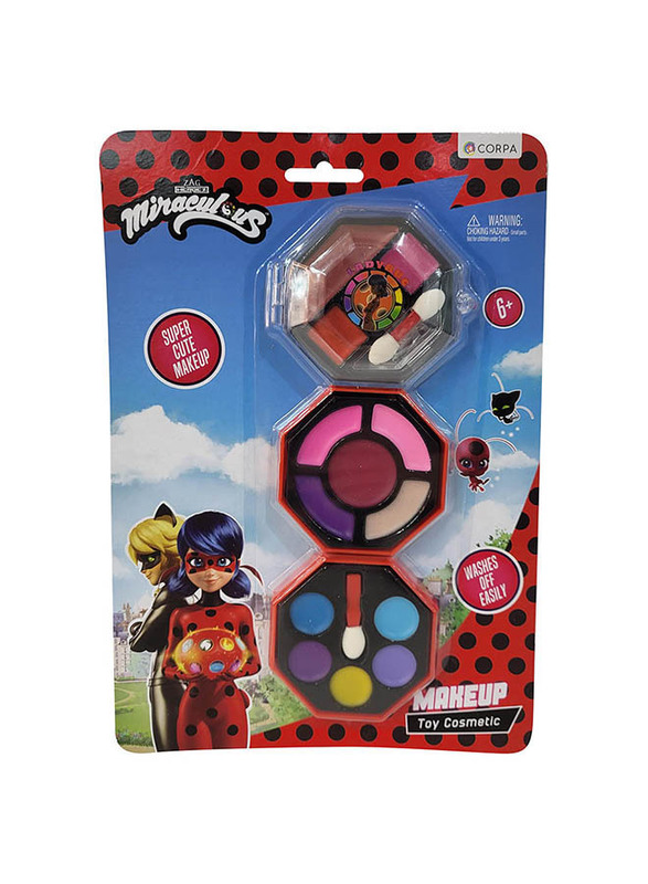 Miraculous 3 Decks Small Round Cosmetic Case, Ages 6+