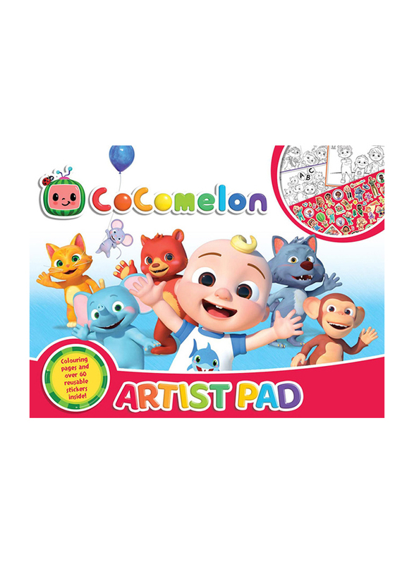 Alligator Books Cocomelon Artist Pad With Reusable Stickers, Ages 3+