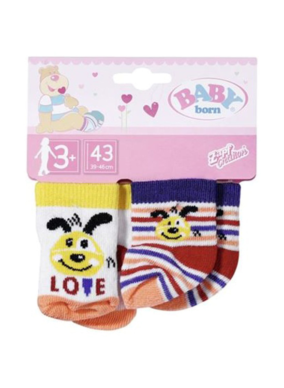 Baby Born 43cm Fits Dolls Socks, Assorted Colours, 6 Pieces, Ages 3+