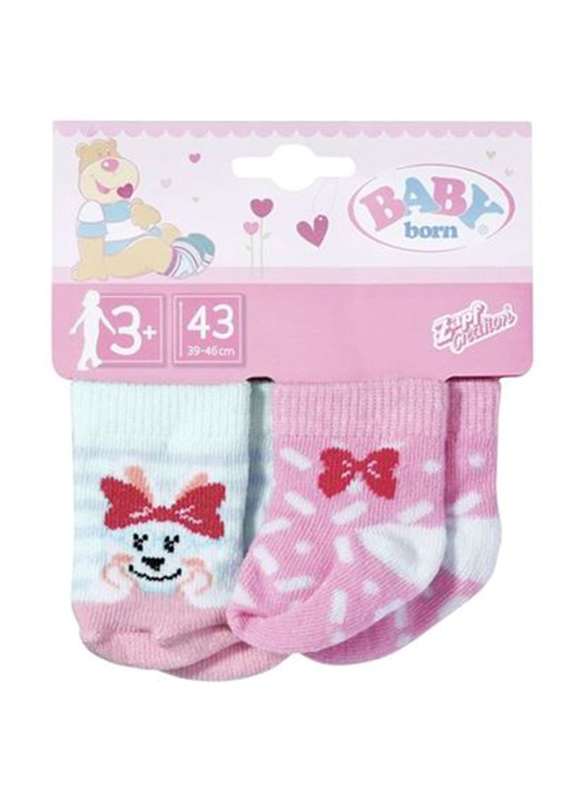 Baby Born 43cm Fits Dolls Socks, Assorted Colours, 6 Pieces, Ages 3+