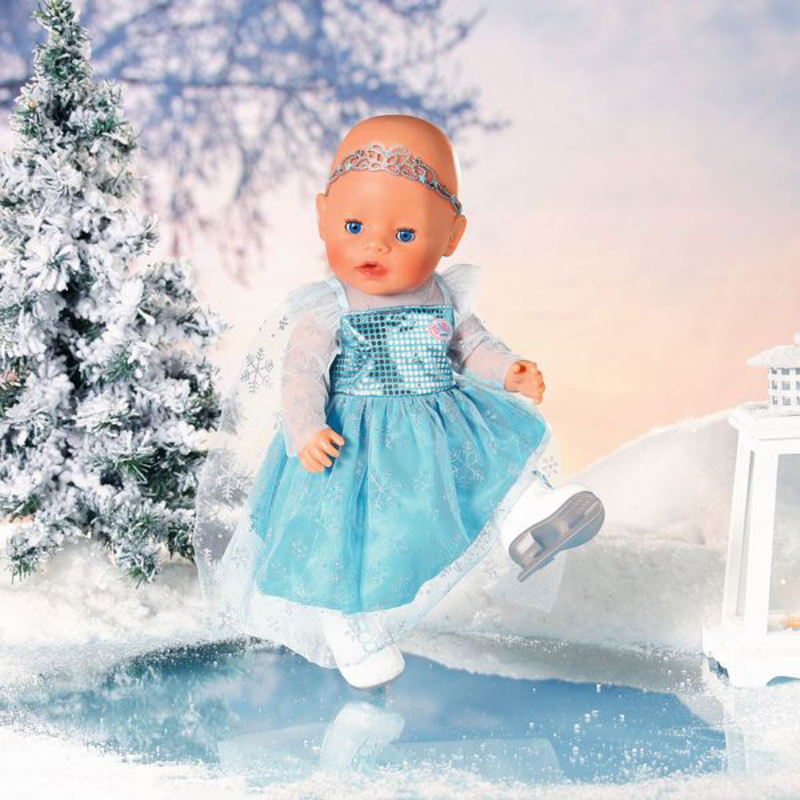 Baby Born 43cm Princess On Ice Dress Set Fits Dolls Playset, Ages 3+