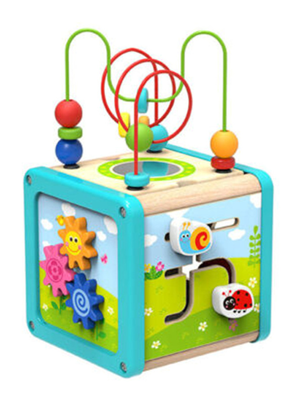 Tooky Toy Wooden Play Cube for Kids, Ages 3+