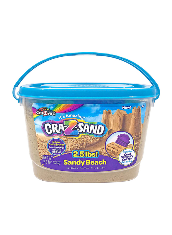 Cra-Z-Sand 2.5 lbs Sandy Beach Modeling Sand with Accessories, Ages 4+