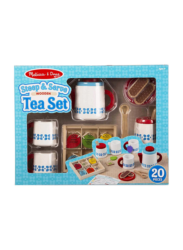 

Melissa & Doug Wooden Steep & Serve Tea 22-Piece, Ages 3+