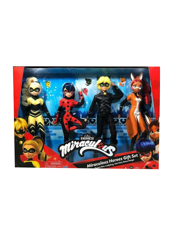 Miraculous Heroes Gift Set, Action Figures, 4 Pieces, Ages 4+