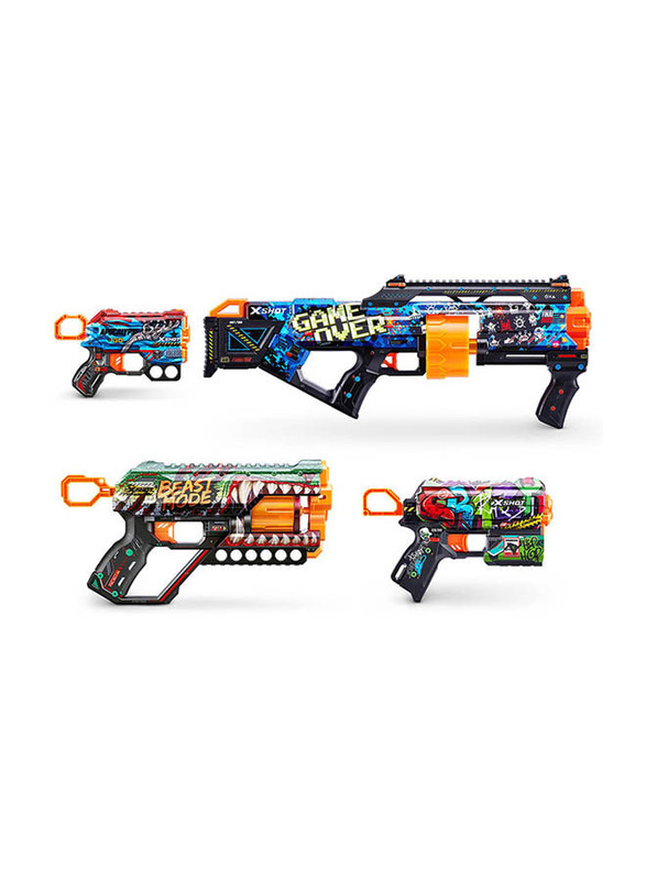 X-Shot Mix Combo Last Stand & Griefer With Flux And Menace Dart Guns, Multicolour, Ages 3+