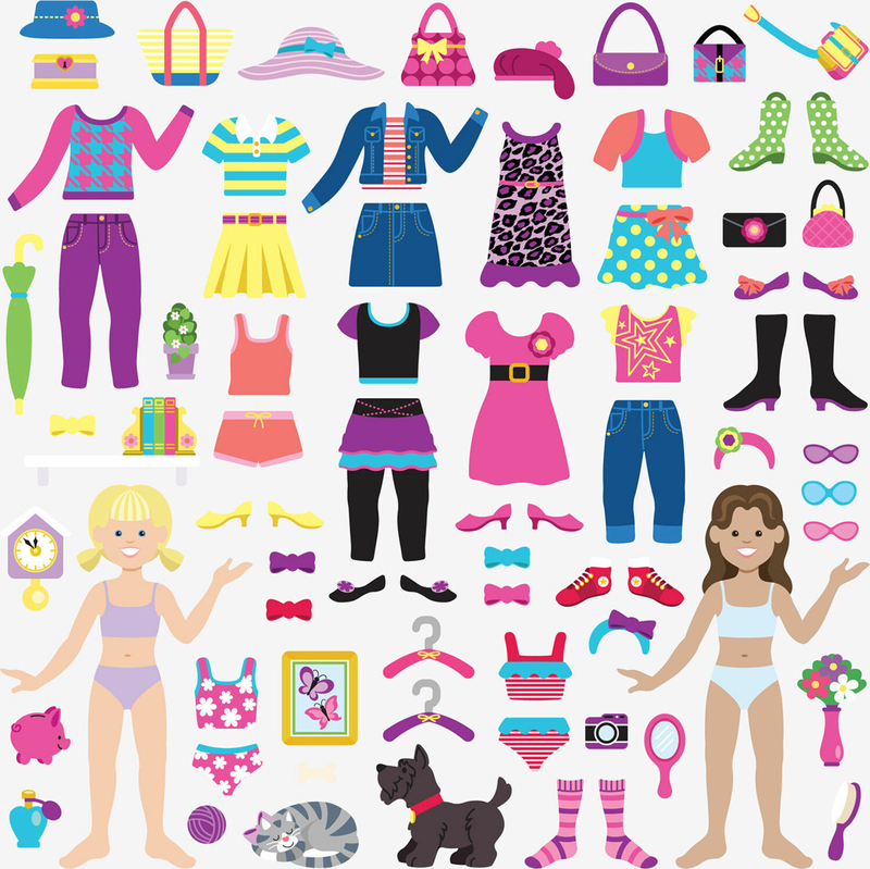 Melissa & Doug Puffy Sticker Play Set Dress-Up, 76-Piece, Ages 4+