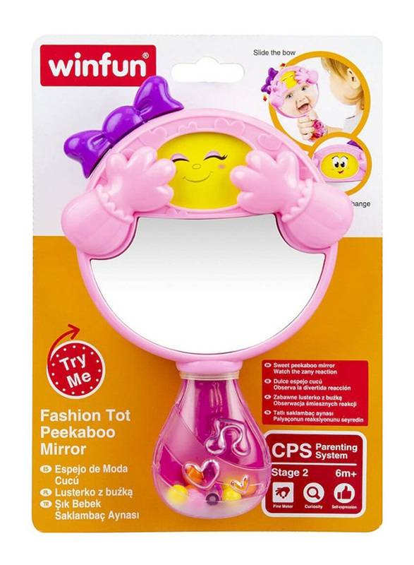 Winfun Fashion Tot Peekaboo Mirror Toy, 6+ Months, Pink