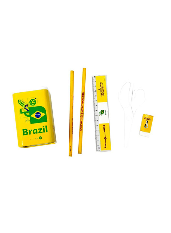 FIFA 2022 Brazil Pencil Holder Set, Yellow