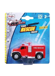 Maisto Fresh Metal Team Rescue Fire Truck with Lights, Ages 3+, Red