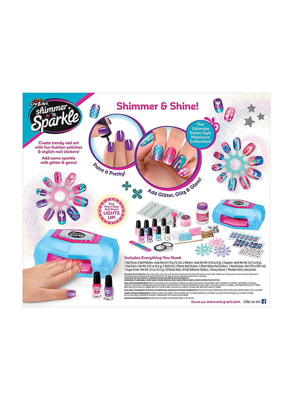 Crazart Shimmer 'N Sparkle Ultimate Glitter Nail Designer Set, Ages 8+, Multicolour