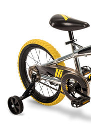 Huffy 16-Inch Kinetic Metaloid Bicycle for Boys, Ages 4+, Black/Yellow