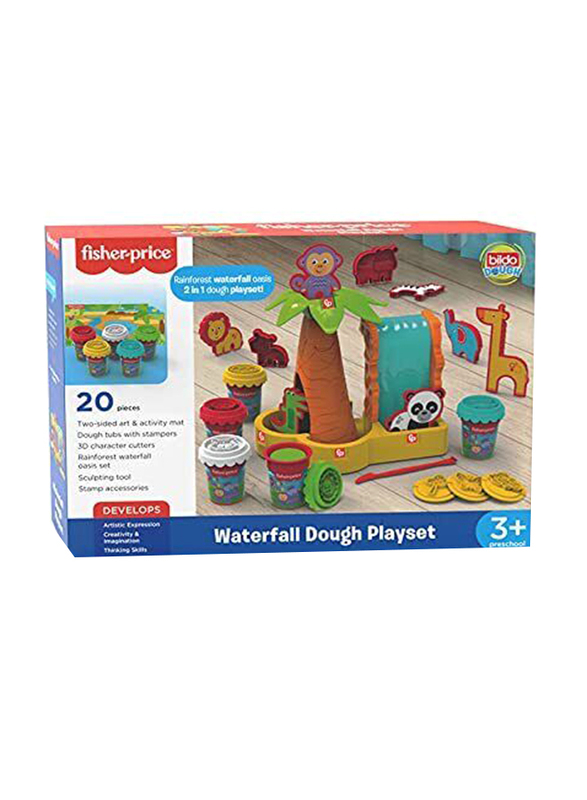 Fisher Price Waterfall Dough Playset, 20 Piece, Ages 3+