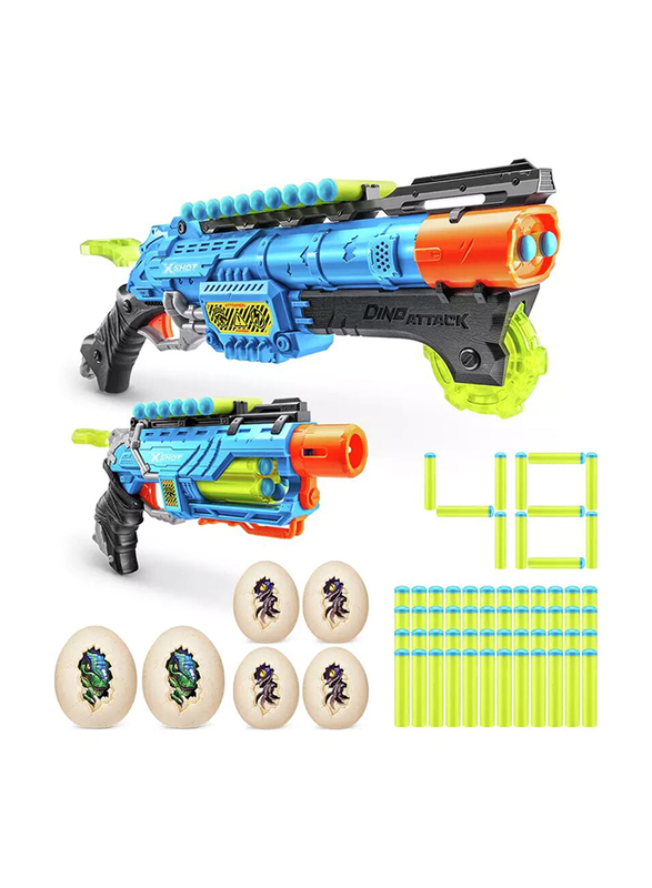 X-Shot Dino Attack Combo Pack Hunter and Eliminator, Ages 4+, Multicolour