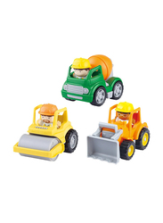 Playgo Mini Construction Trio City Road Roller First Cement Mixer First Scooper Truck, Ages 2+