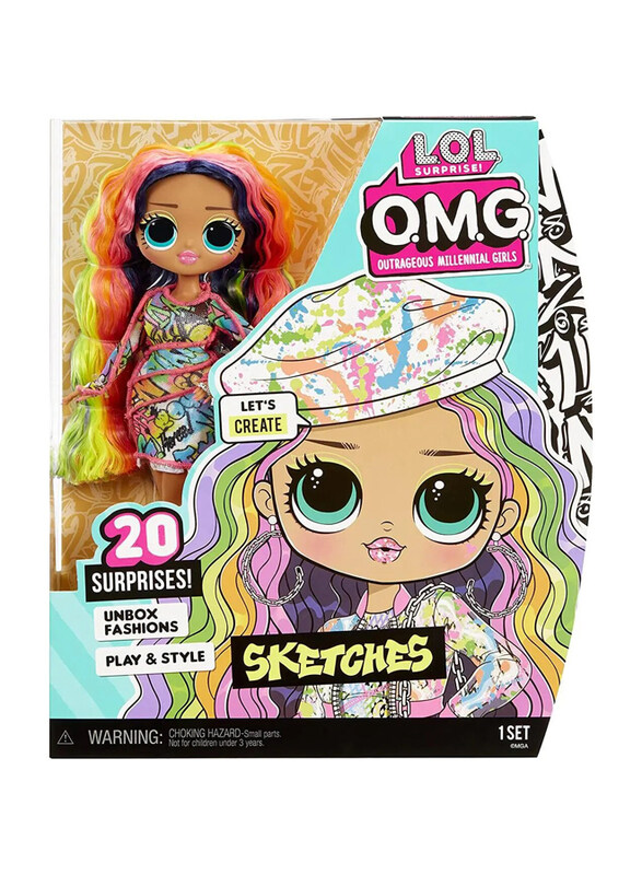 

LOL Surprise OMG Core Series 6Sketches Fashion Doll, For Ages 3+