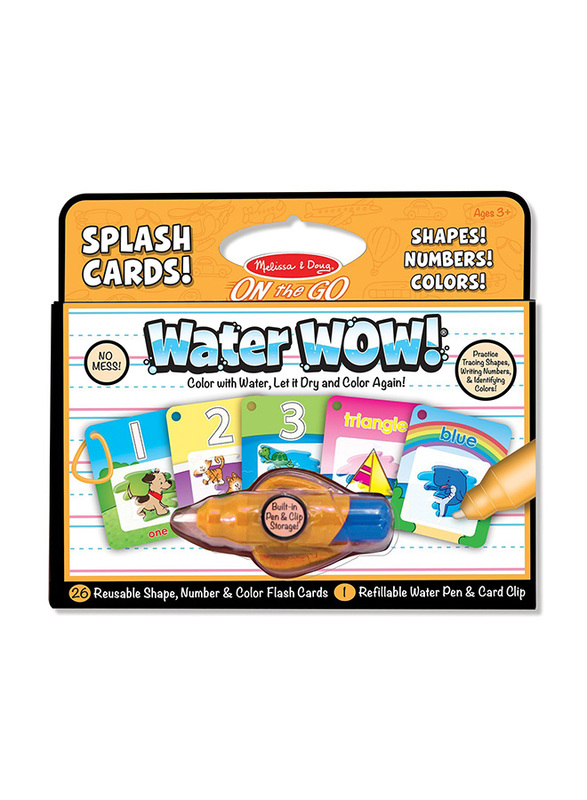 Melissa & Doug Water Wow! Splash Cards Shapes, Numbers & Colors Activity Pad, 28 Pieces, Ages 4+