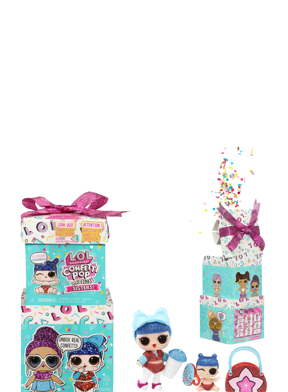 LOL Surprise Confetti Pop Birthday Sisters Fashion Dolls, For Ages 3+