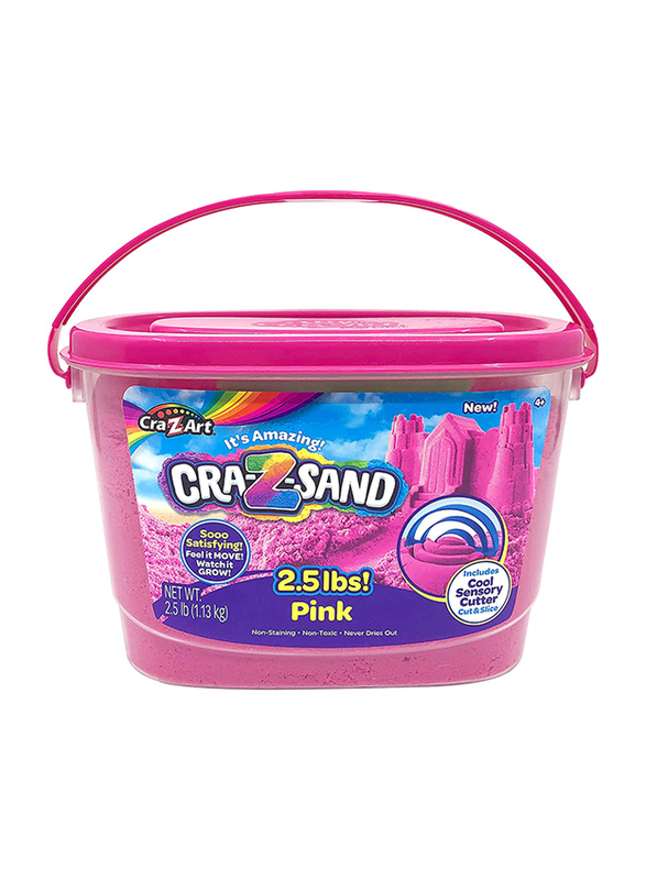 Cra-Z-Sand 2.5 lbs Passion Pink Modeling Sand with Accessories, Ages 4+