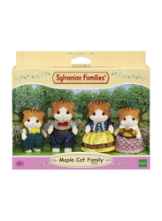 Sylvanian Family Maple Cat Family, 4 Pieces, Ages 3+, Multicolour