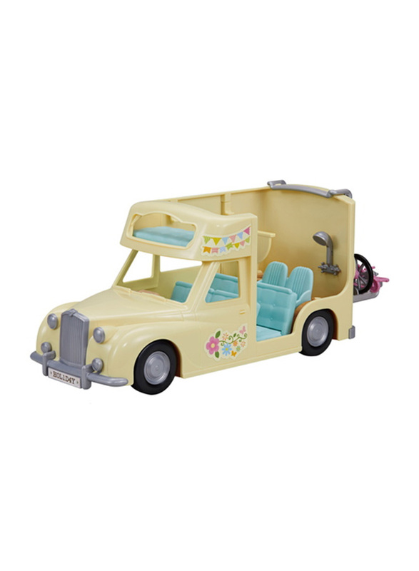 Epoch Sylvanian Family Campervan, 15 Pieces, Ages 3+, Multicolour