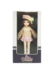 Bonnie I'm Bonnie 12" Fashion Doll with Beige Sweater & Stripe Pink Skirt, Ages 3+