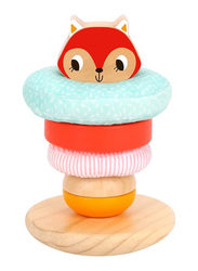 Tooky Toy Wooden Fox Tower for Kids, 7 Pieces, Ages 3+