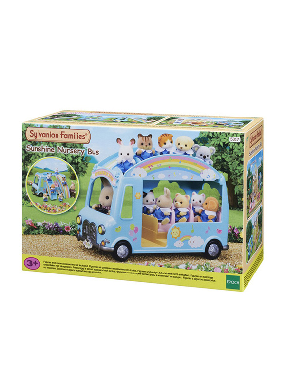 Epoch Sylvanian Family Sunshine Nursery Bus, 6 Pieces, Ages 3+, Multicolour