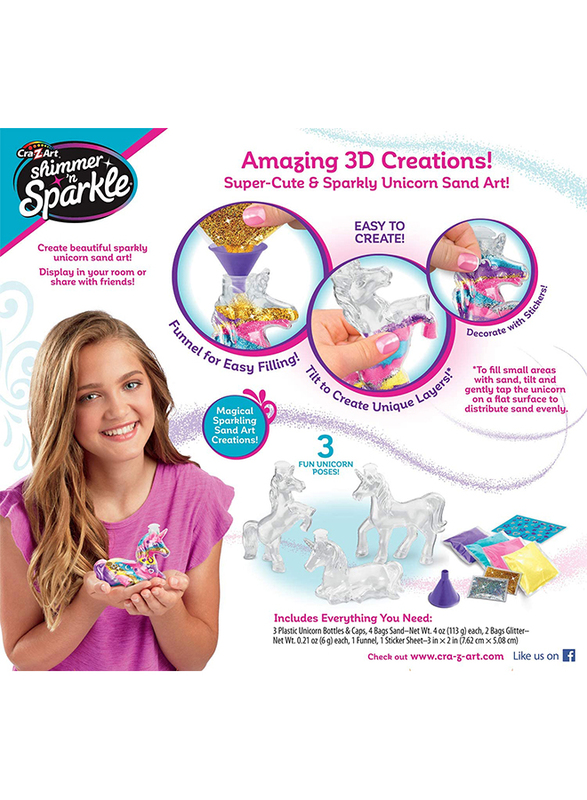 Shimmer & Sparkle Unicorn Sand Creations, 14 Pieces, Ages 6+, Multicolour