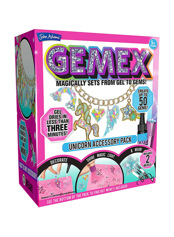 Gemex Magically Sets Form Gel to Gems for Unicorn Accessory Play Set, Ages 5+