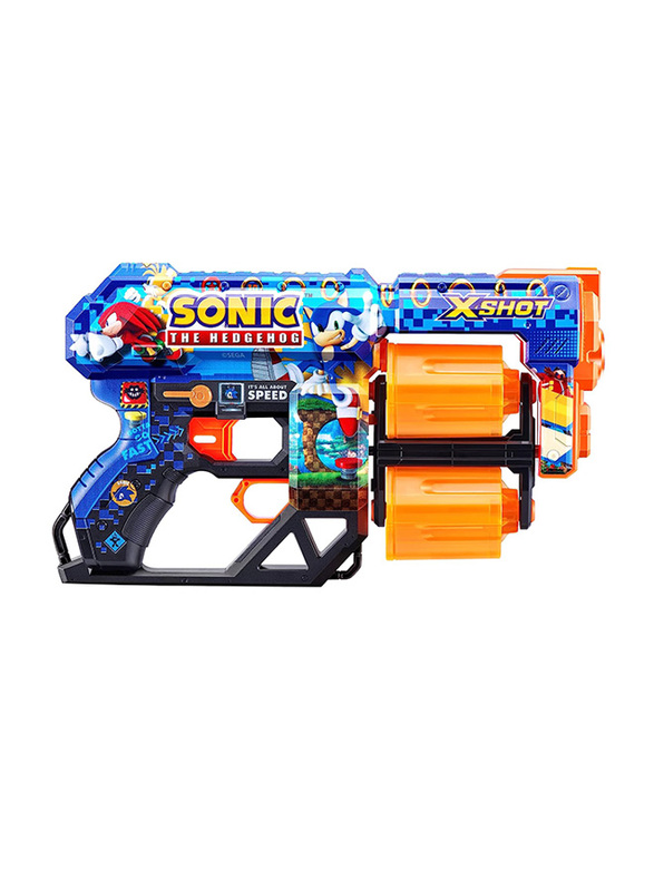 X Shot Skins Dread Sonic Dart Blaster Gun, 13 Pieces, Ages 8+