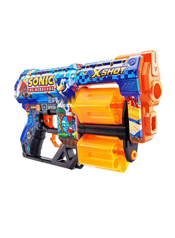 X Shot Skins Dread Sonic Dart Blaster Gun, 13 Pieces, Ages 8+