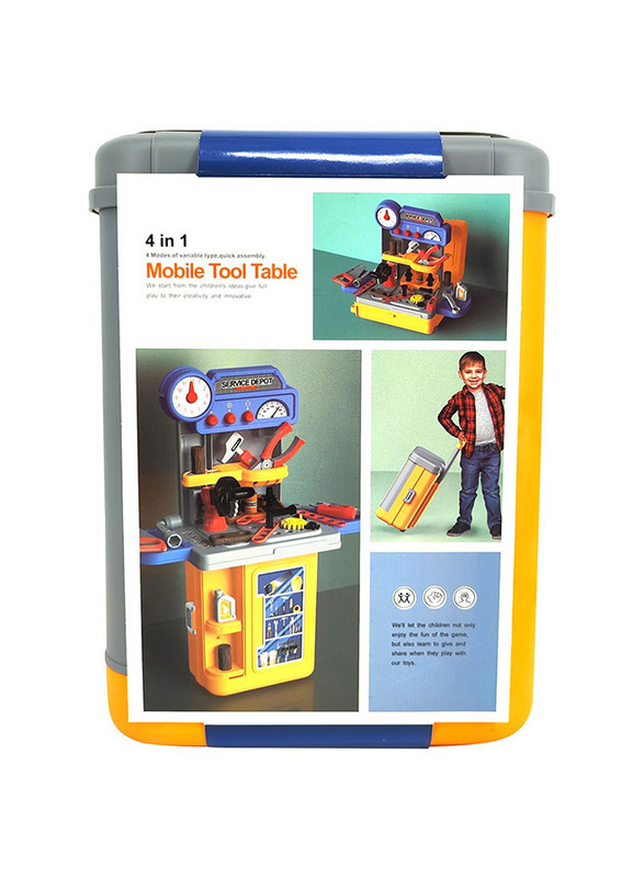 TTC 4-In-1 Mobile Tool Table Playset, Ages 3+