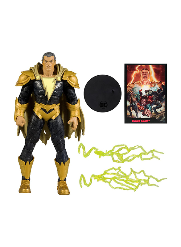 DC Comics Direct 7 Inch Figure With Comic Black Adam Line Art Variant (Gold Label), Ages 12+